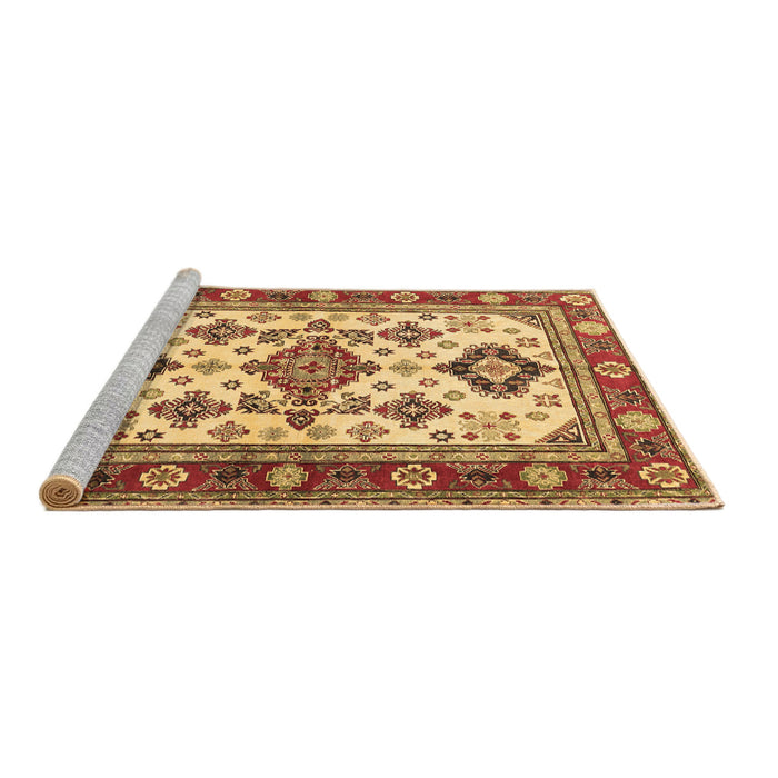 Sideview of Machine Washable Persian Brown Traditional Rug, wshtr2725brn