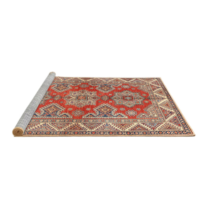 Sideview of Machine Washable Traditional Red Rug, wshtr2726
