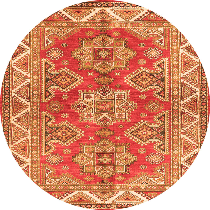 Machine Washable Persian Orange Traditional Area Rugs, wshtr2726org