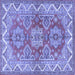 Square Persian Blue Traditional Rug, tr2726blu