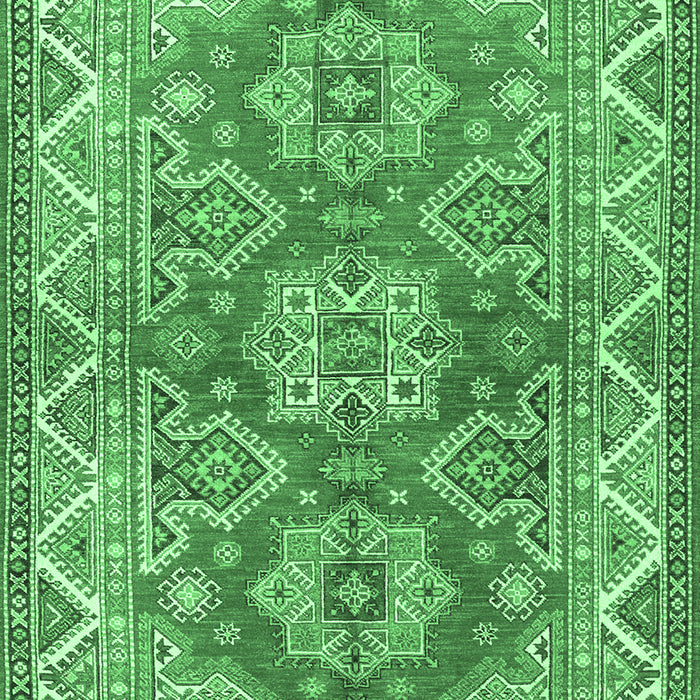 Machine Washable Persian Emerald Green Traditional Area Rugs, wshtr2726emgrn