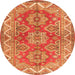 Square Persian Orange Traditional Rug, tr2726org