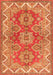 Serging Thickness of Machine Washable Persian Orange Traditional Area Rugs, wshtr2726org