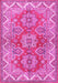 Machine Washable Persian Pink Traditional Rug, wshtr2726pnk