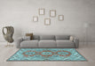 Machine Washable Persian Light Blue Traditional Rug in a Living Room, wshtr2726lblu