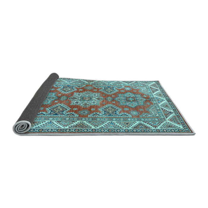 Sideview of Persian Light Blue Traditional Rug, tr2726lblu