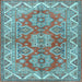 Square Persian Light Blue Traditional Rug, tr2726lblu