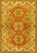 Machine Washable Persian Yellow Traditional Rug, wshtr2726yw