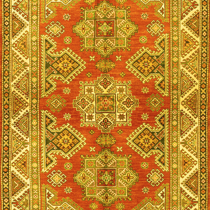 Machine Washable Persian Yellow Traditional Rug, wshtr2726yw