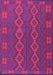 Machine Washable Southwestern Purple Country Area Rugs, wshtr2727pur