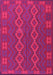 Machine Washable Southwestern Pink Country Rug, wshtr2727pnk