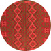 Square Southwestern Orange Country Rug, tr2727org