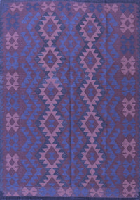 Southwestern Blue Country Rug, tr2727blu