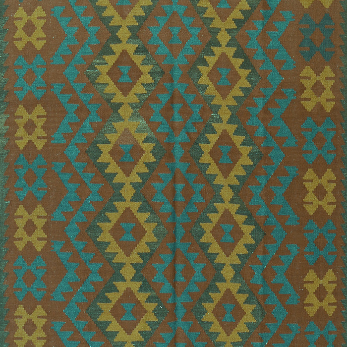 Machine Washable Southwestern Turquoise Country Area Rugs, wshtr2727turq