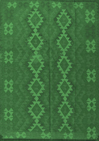 Southwestern Emerald Green Country Rug, tr2727emgrn