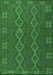 Southwestern Emerald Green Country Rug, tr2727emgrn