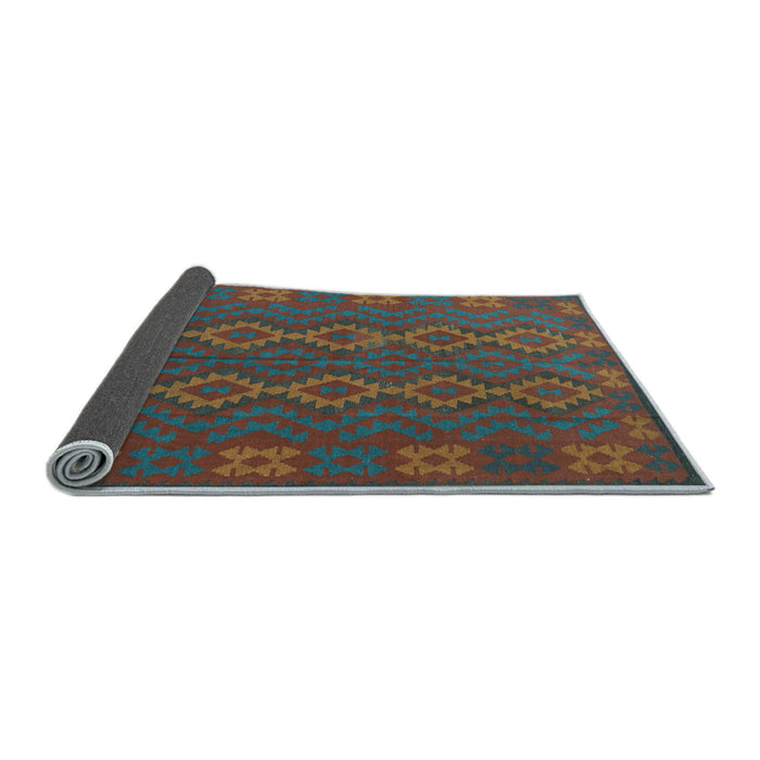 Sideview of Southwestern Light Blue Country Rug, tr2727lblu