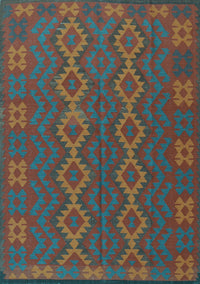 Southwestern Light Blue Country Rug, tr2727lblu