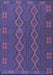 Southwestern Blue Country Rug, tr2727blu