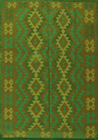 Southwestern Green Country Rug, tr2727grn