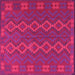 Square Southwestern Pink Country Rug, tr2727pnk