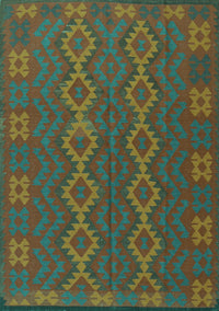 Southwestern Turquoise Country Rug, tr2727turq