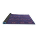 Sideview of Southwestern Blue Country Rug, tr2727blu