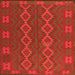 Serging Thickness of Southwestern Orange Country Rug, tr2727org