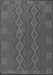 Serging Thickness of Machine Washable Southwestern Gray Country Rug, wshtr2727gry