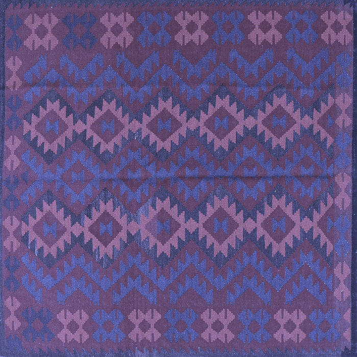 Square Southwestern Blue Country Rug, tr2727blu
