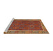 Sideview of Machine Washable Traditional Red Rug, wshtr2728