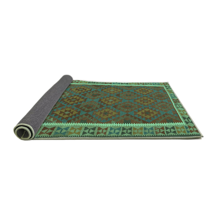 Sideview of Southwestern Turquoise Country Rug, tr2728turq