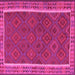 Square Southwestern Pink Country Rug, tr2728pnk