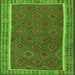 Serging Thickness of Southwestern Green Country Rug, tr2728grn