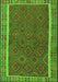 Southwestern Green Country Rug, tr2728grn