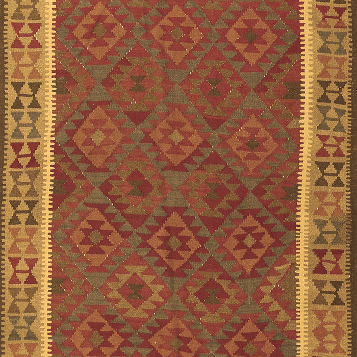Machine Washable Southwestern Brown Country Rug, wshtr2728brn