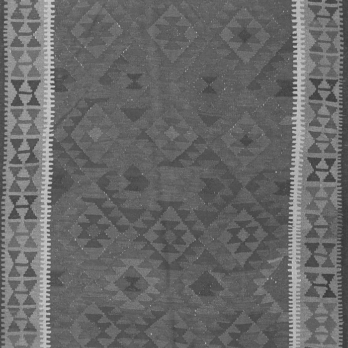 Serging Thickness of Machine Washable Southwestern Gray Country Rug, wshtr2728gry