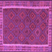 Square Machine Washable Southwestern Purple Country Area Rugs, wshtr2728pur