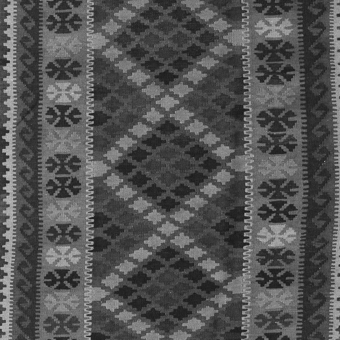 Serging Thickness of Machine Washable Southwestern Gray Country Rug, wshtr2729gry