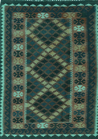 Southwestern Turquoise Country Rug, tr2729turq