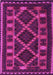 Machine Washable Southwestern Pink Country Rug, wshtr2729pnk