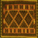 Square Southwestern Yellow Country Rug, tr2729yw