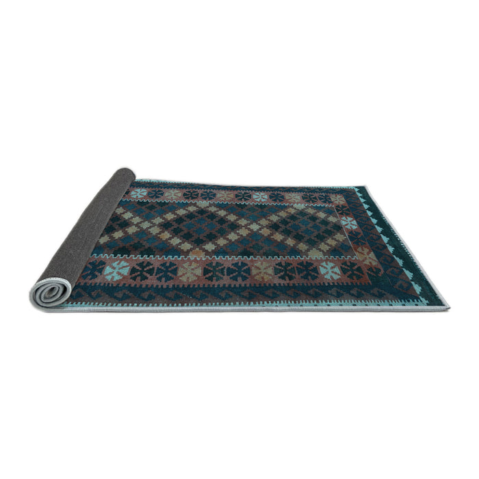 Sideview of Southwestern Light Blue Country Rug, tr2729lblu