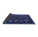 Sideview of Southwestern Blue Country Rug, tr2729blu