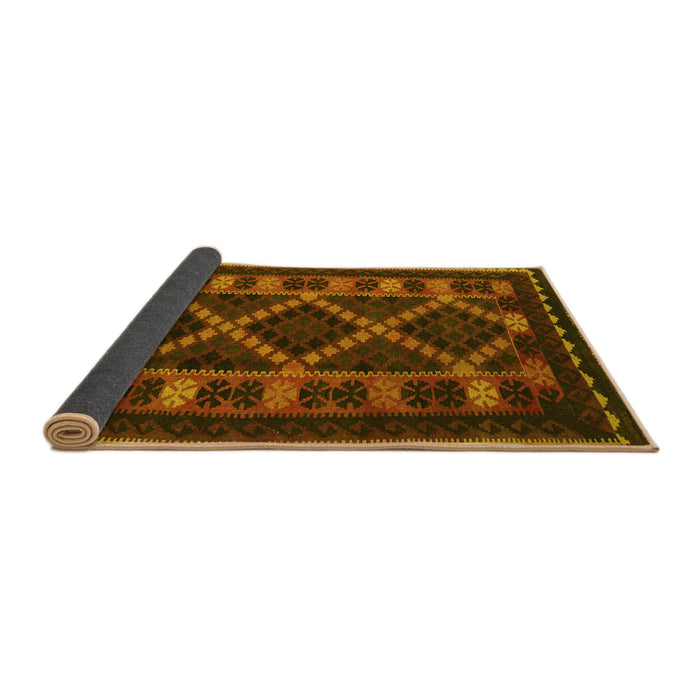 Sideview of Southwestern Yellow Country Rug, tr2729yw