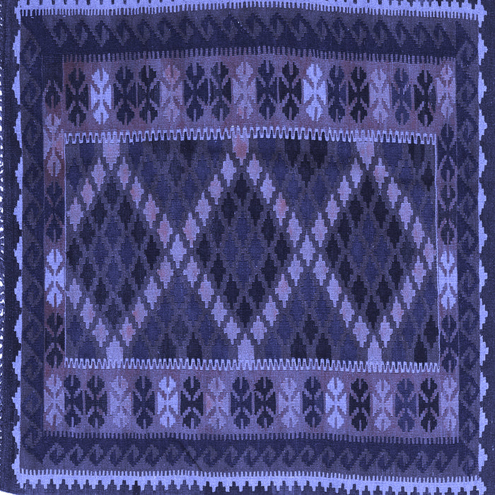 Square Southwestern Blue Country Rug, tr2729blu