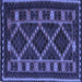 Square Southwestern Blue Country Rug, tr2729blu