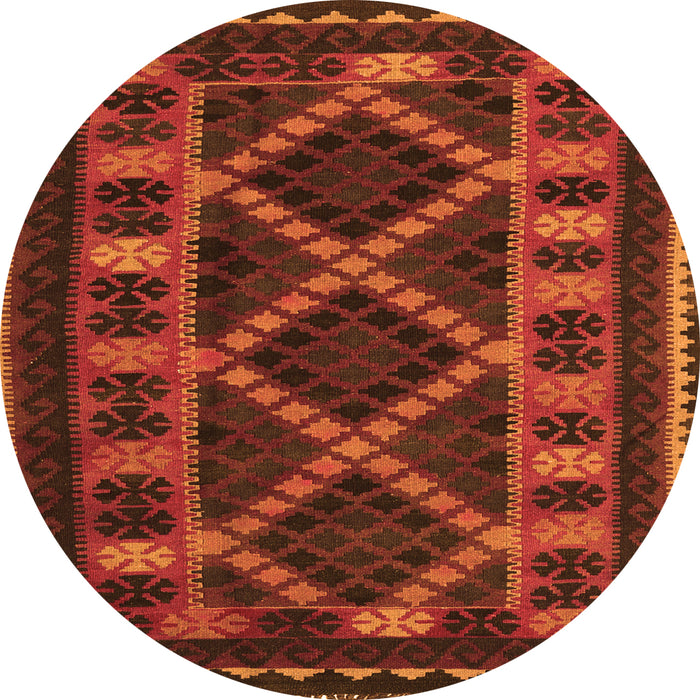 Square Southwestern Orange Country Rug, tr2729org