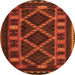 Square Southwestern Orange Country Rug, tr2729org