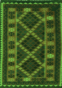 Southwestern Green Country Rug, tr2729grn